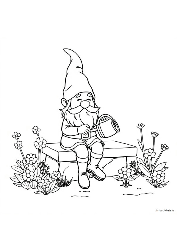 Gnome Coloring Page Simple