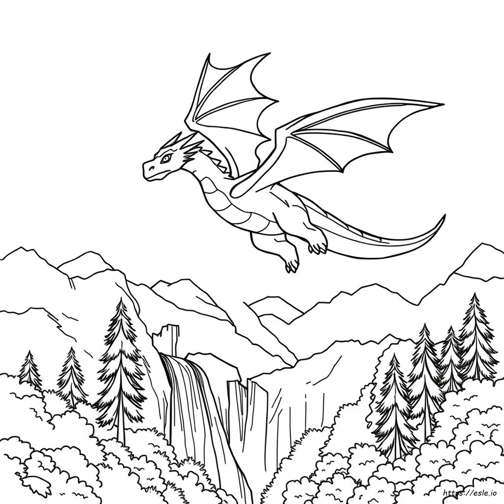 Coloriage Adulte Dragon