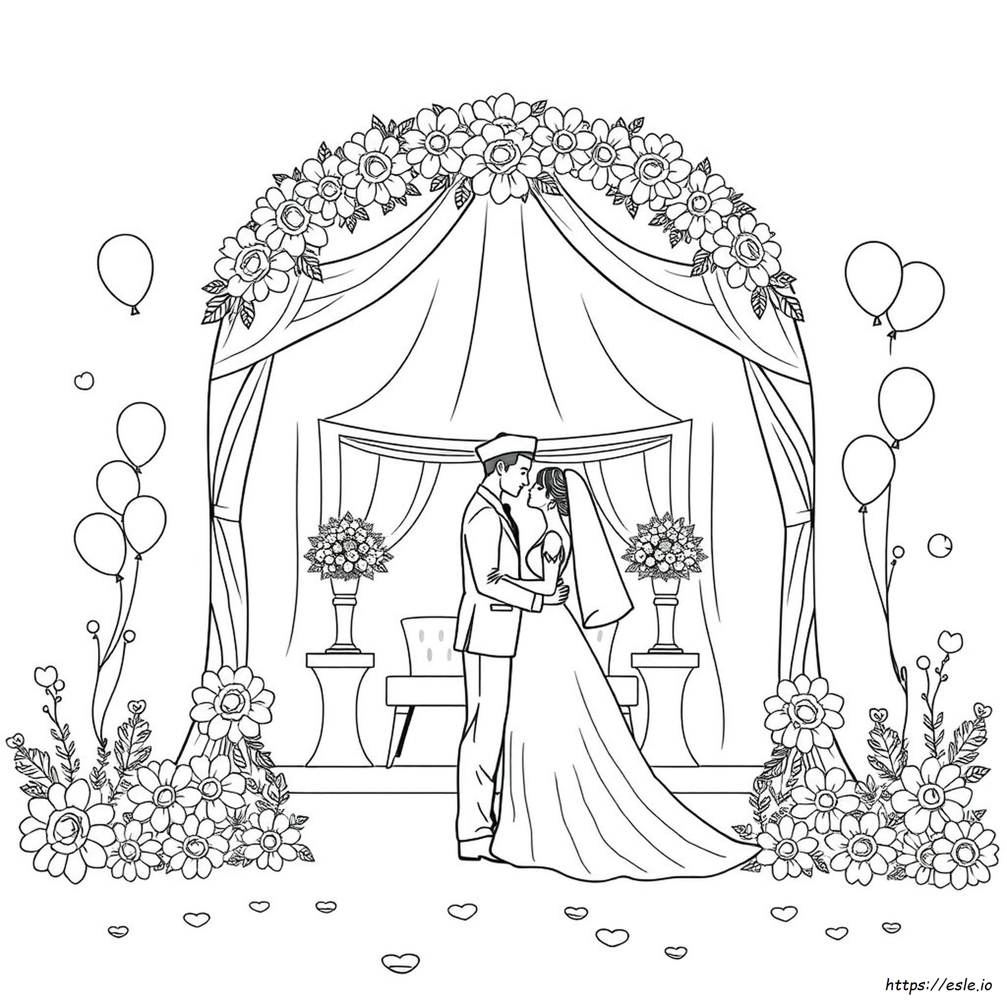 Wedding Coloring Book Pages