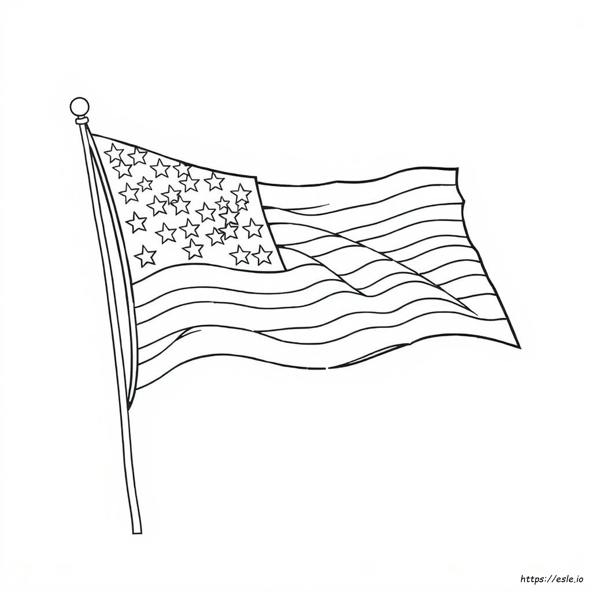 Mewarnai Bendera Amerika