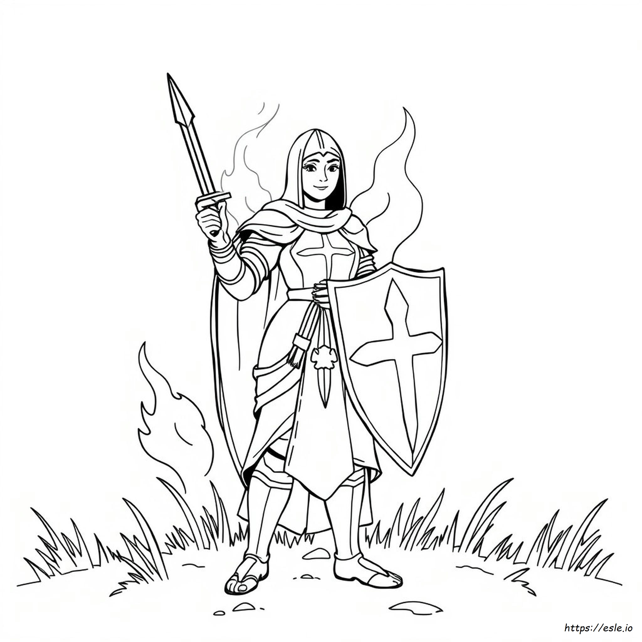 Saint Joan Of Arc Coloring Page