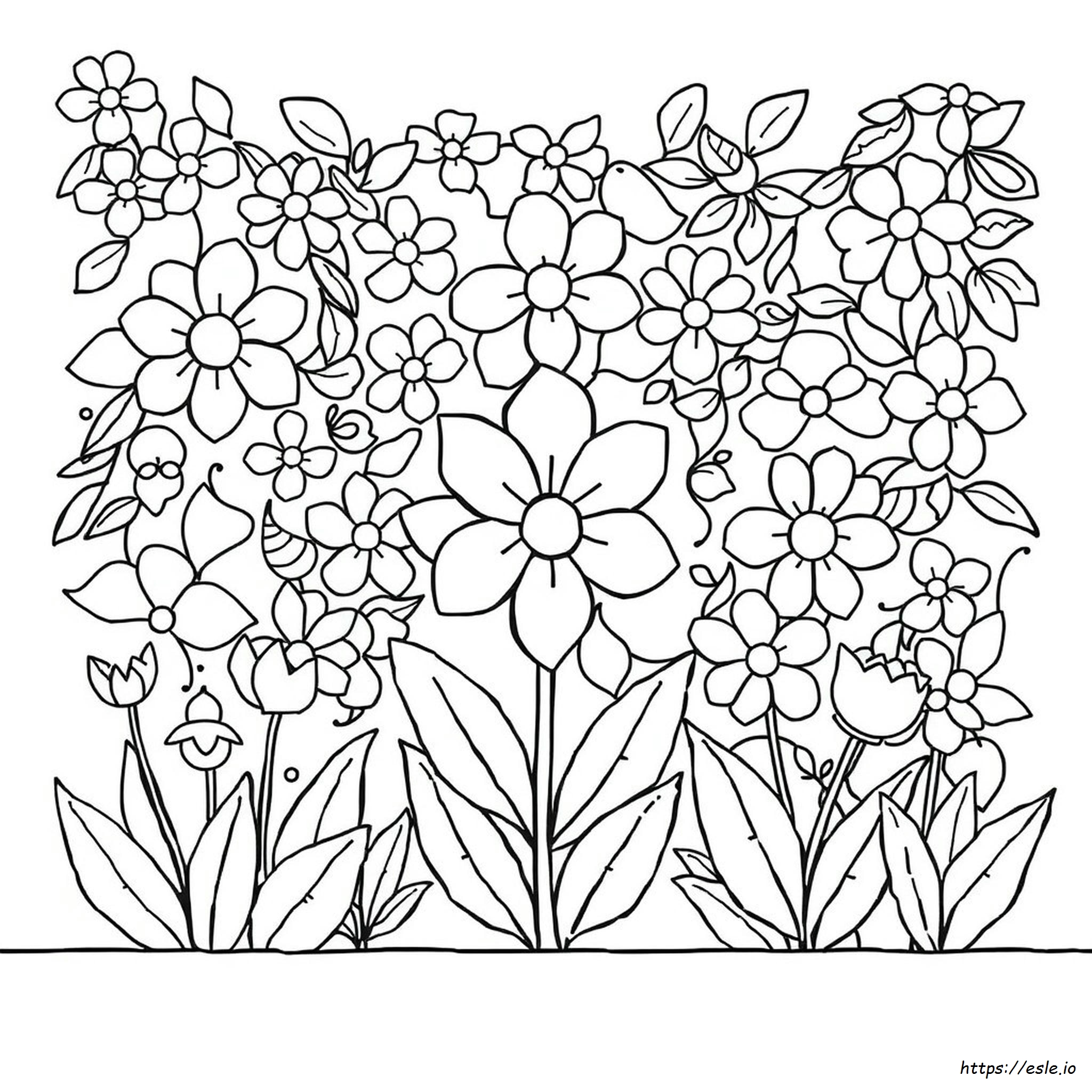 Flower Mosaic Coloring Pages