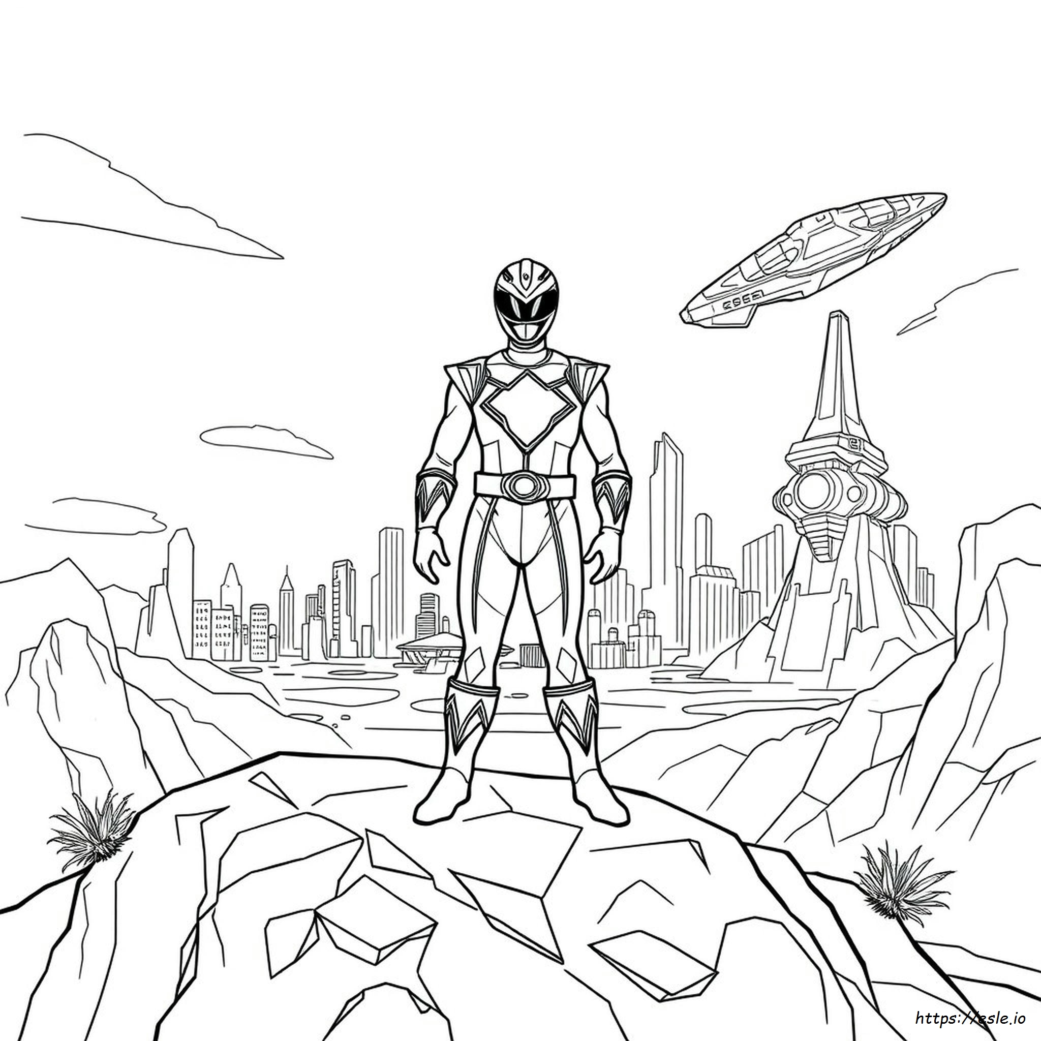 ゴールドパワーレンジャー 塗り絵 無料