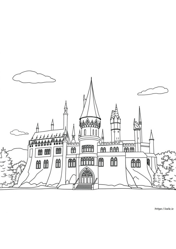 Hogwarts Castle Printable Harry Potter Coloring Pages