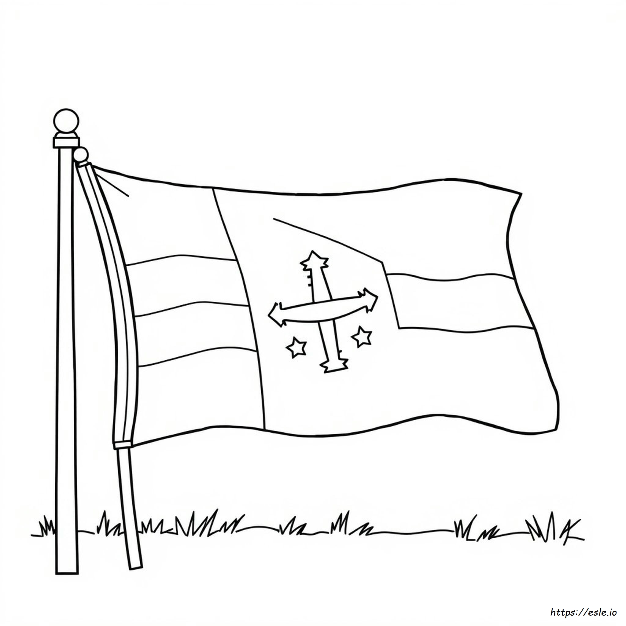 Mississippi Flag Coloring Page