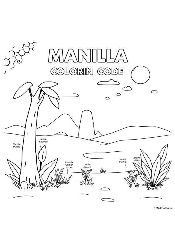 Manila Farbcode Ausmalbild
