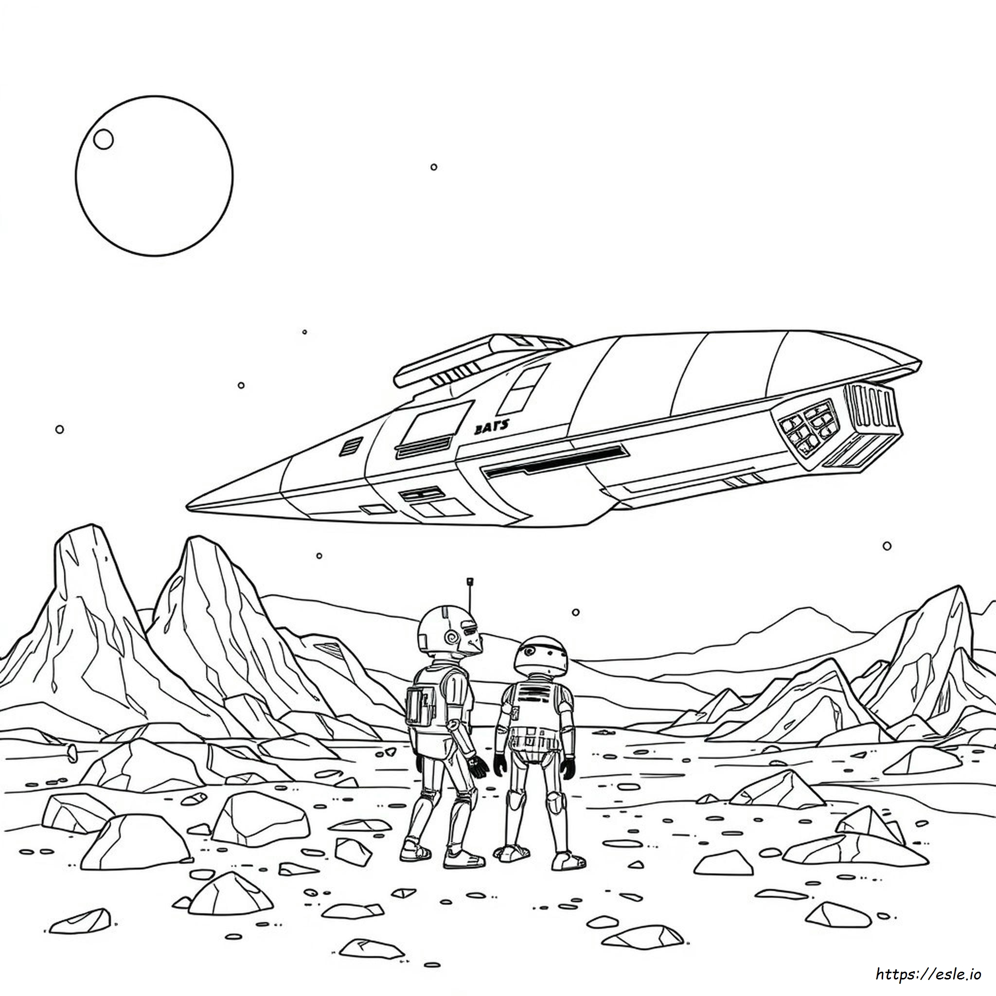Halaman Mewarnai Raksasa Star Wars