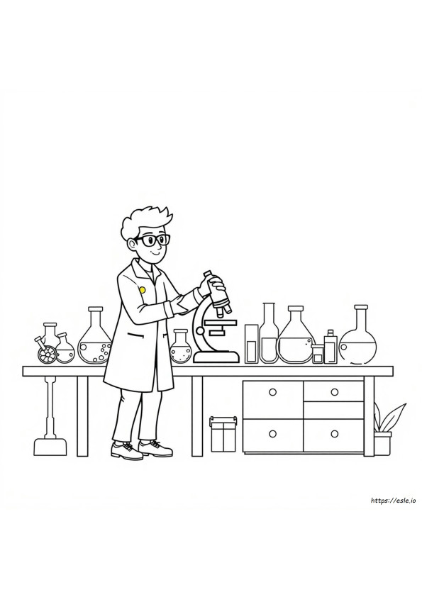 Science Equipment Coloring Pages