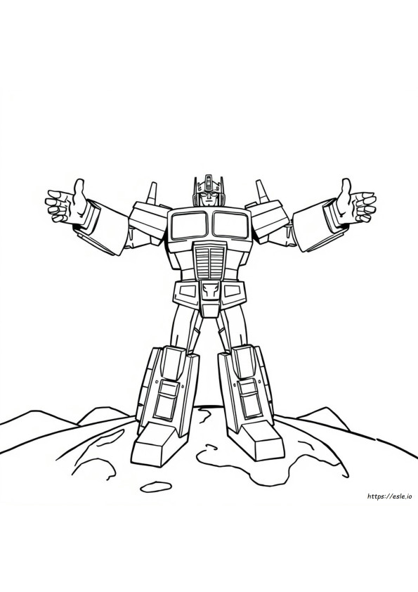 Optimus Prime Para Colorear De Transformers Imprimible