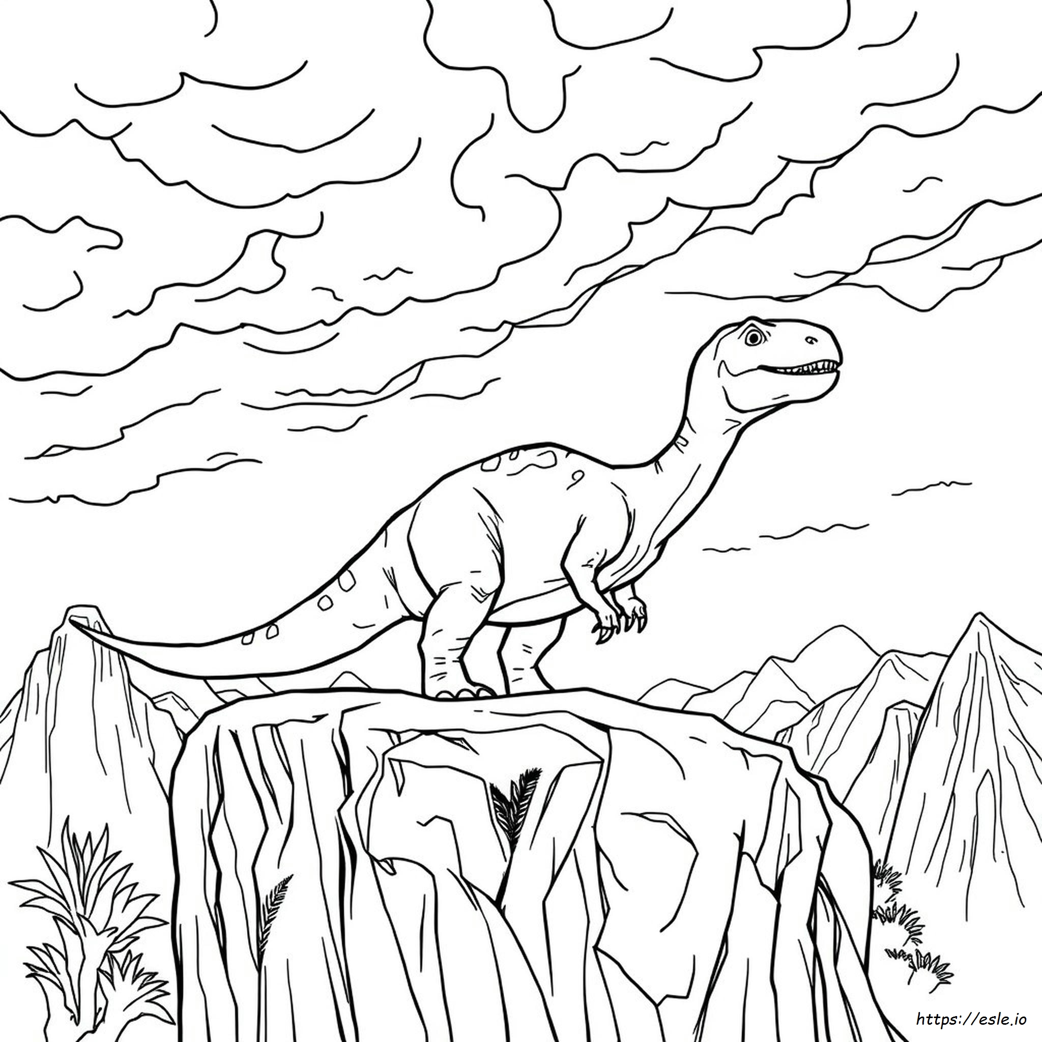 Gambar Mewarnai Dinosaurus Sulit