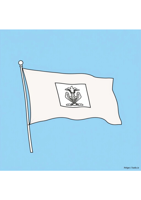 Bendera Haiti Halaman Mewarnai