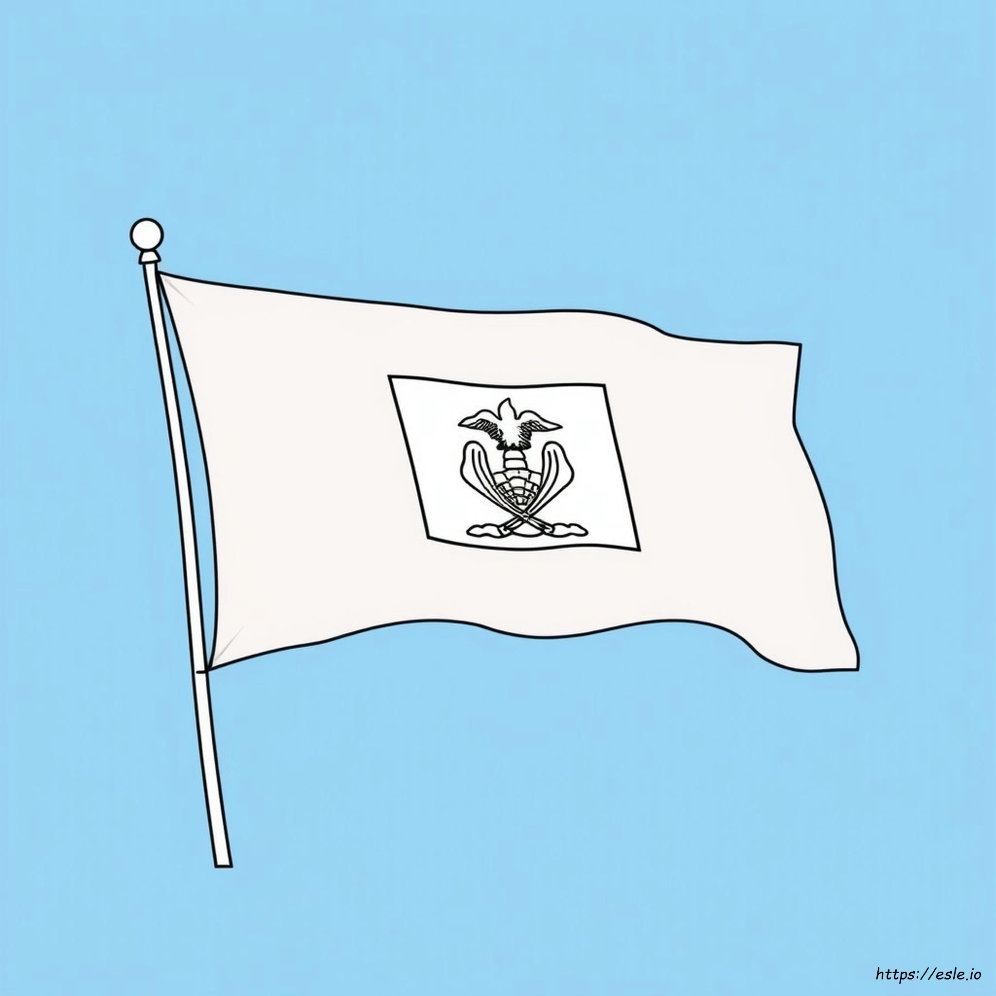 Flag Of Haiti Coloring Page