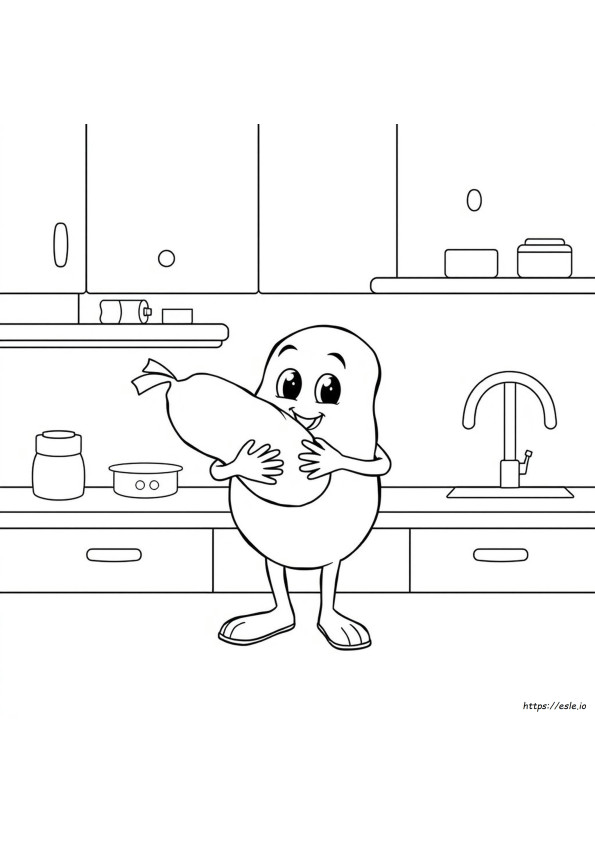 Chip And Potato Coloring Pages Black And White