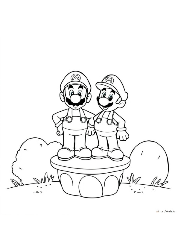 Luigi Mario Bros Desene De Colorat