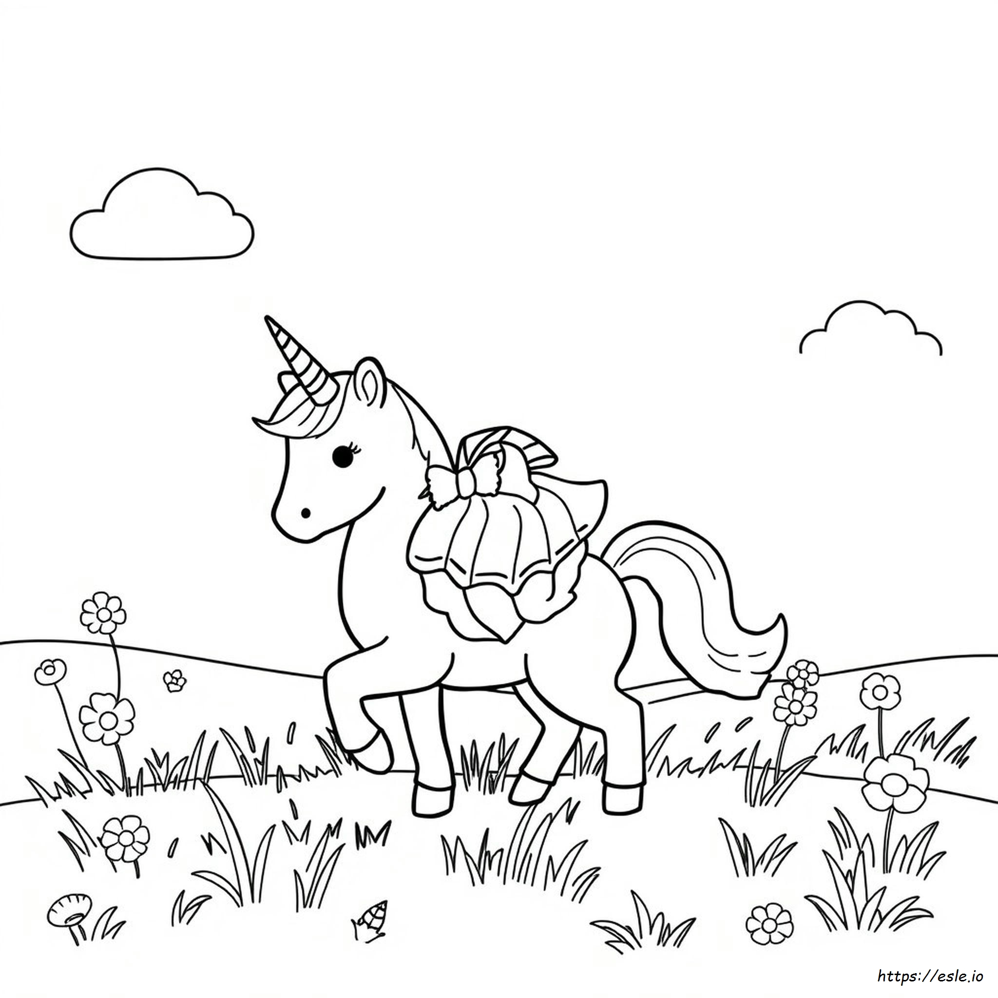 Coloriage Hello Kitty Princesse Licorne