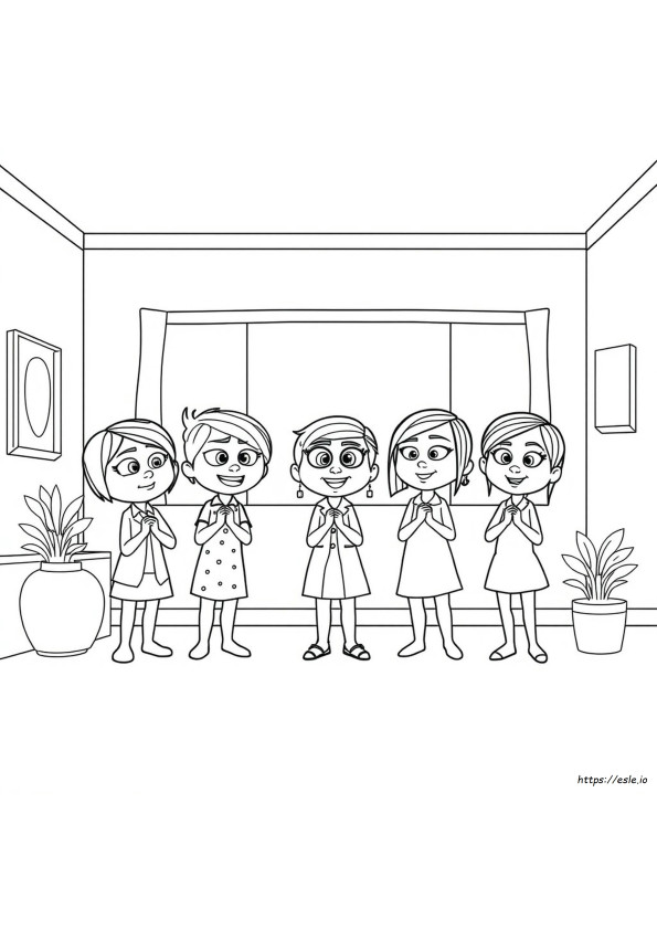 Characters Coloring Pages Anxiety Inside Out 2 Drawing