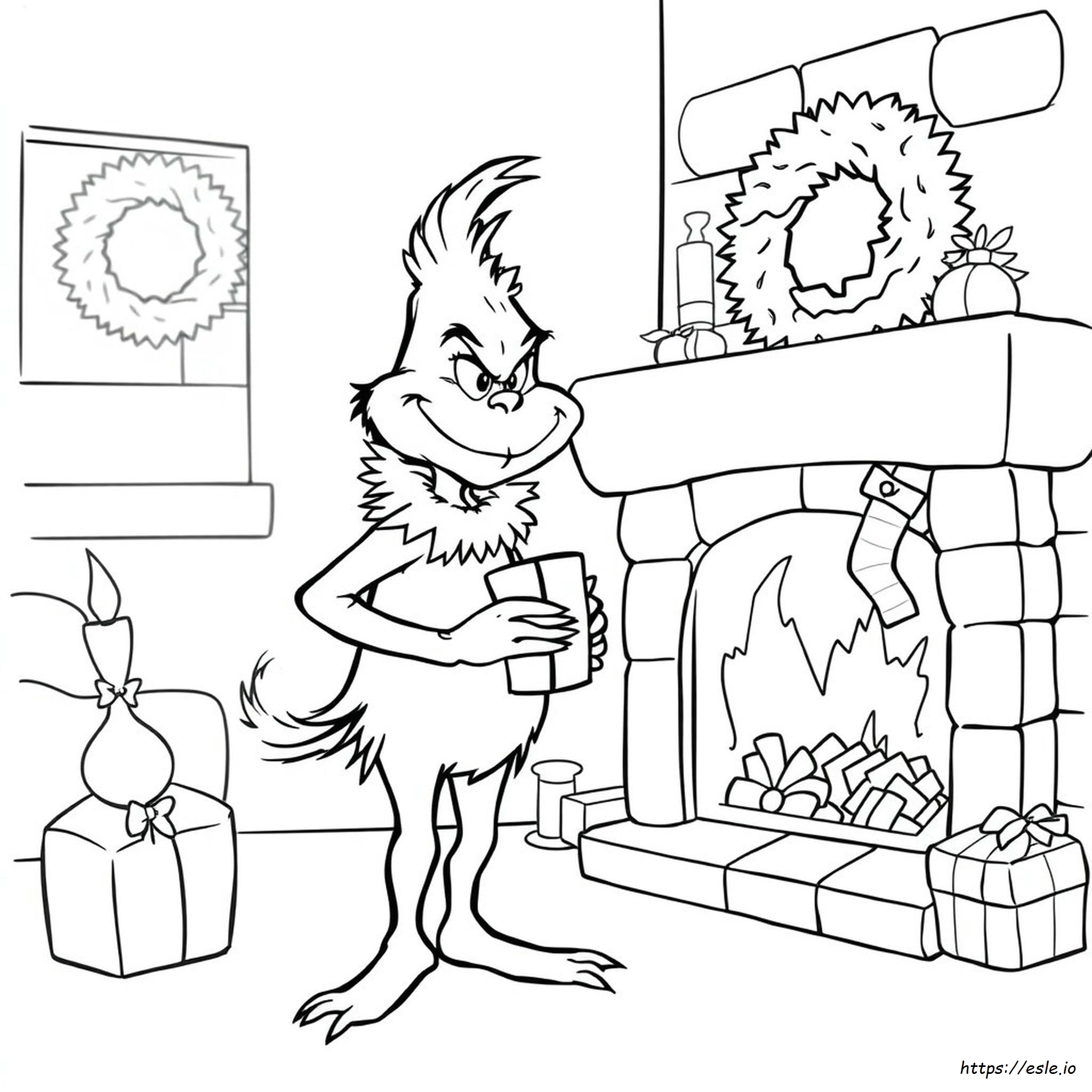 Kolorowanka Grinch Boże Narodzenie