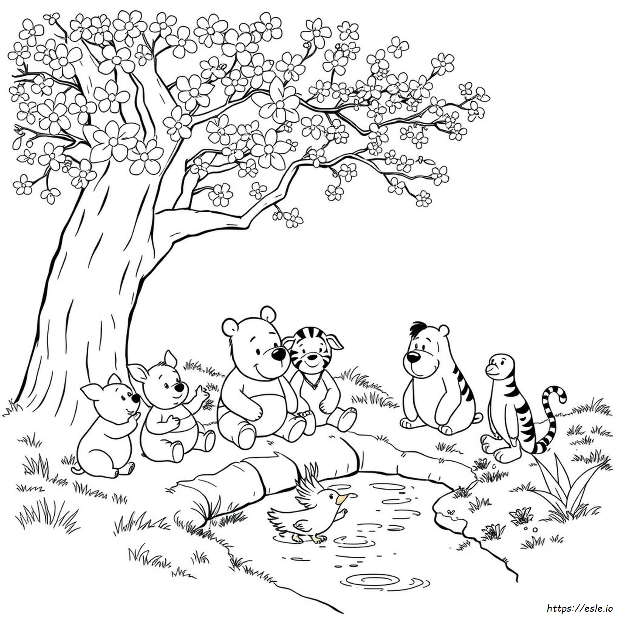 Coloring Pages Of Pooh Bear And Friends