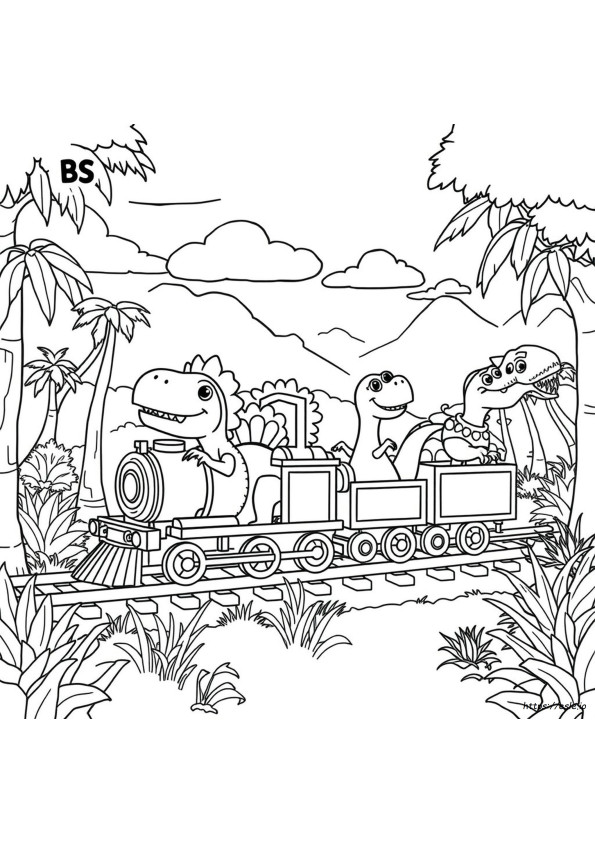 Pbs Dinosaur Train Värityskuvat