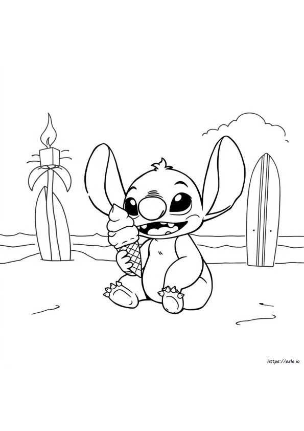 Cute Stitch Coloring Sheet