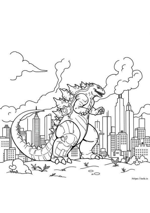 Godzilla Minus One Színező Oldalak Nyomtatható