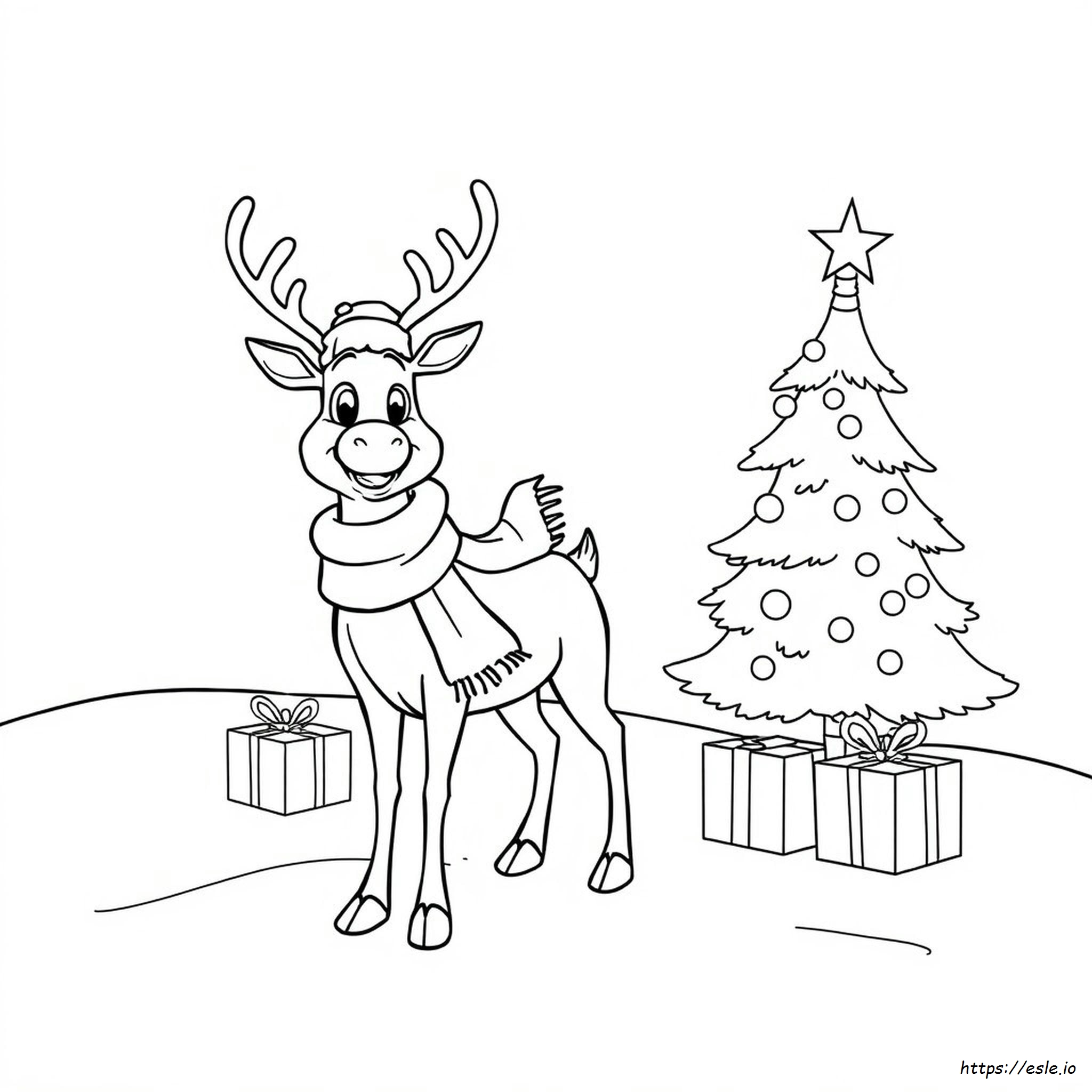Rudolph La Renna Dal Naso Rosso: Disegni Da Colorare Gratuiti