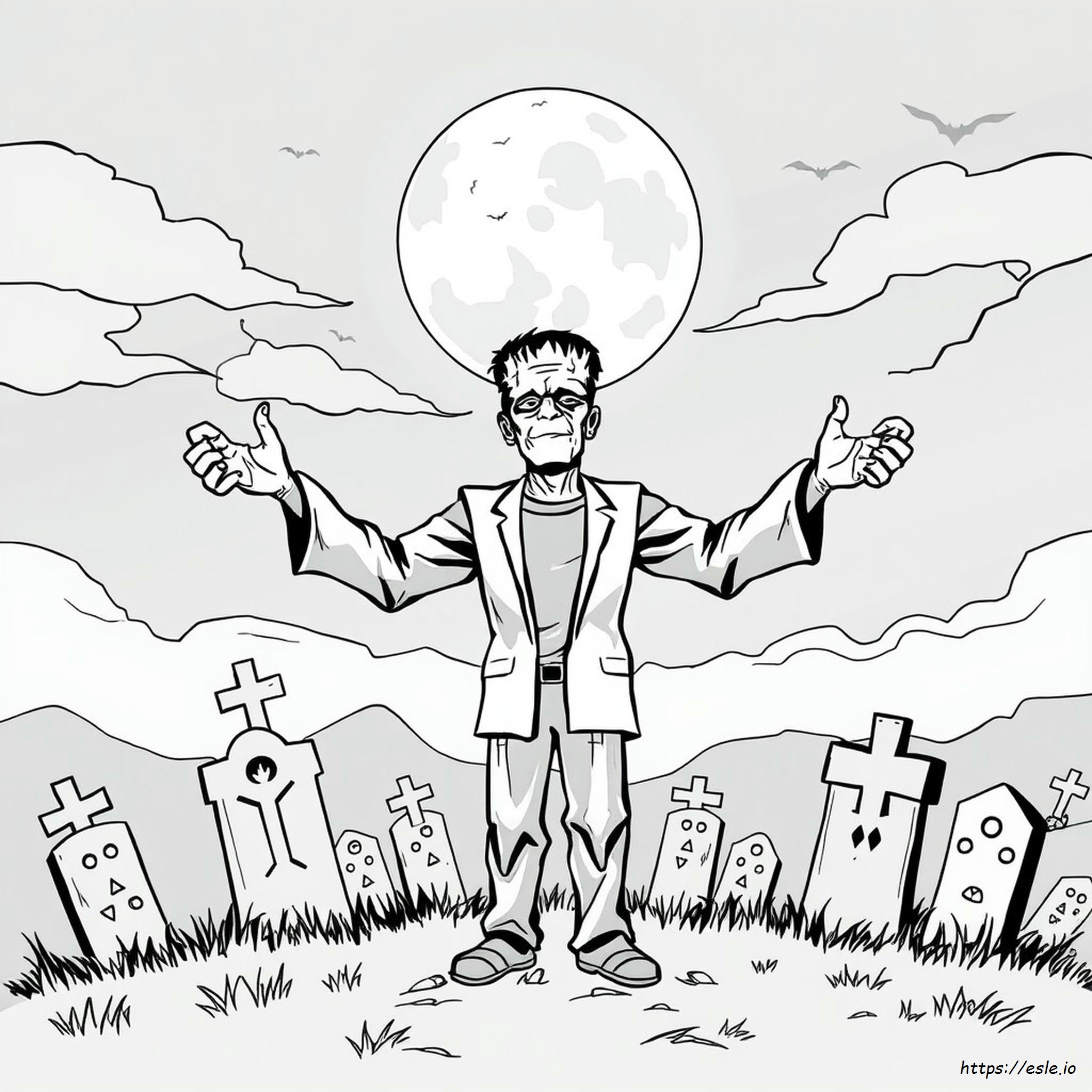Scary Frankenstein Coloring Pages