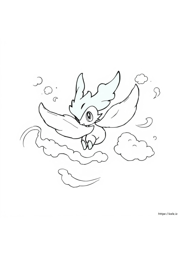 Shaymin Sky Form Coloring Page