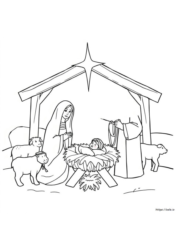 Nativity Colouring Pages