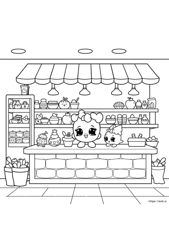 Food Shopkins Coloring Pages