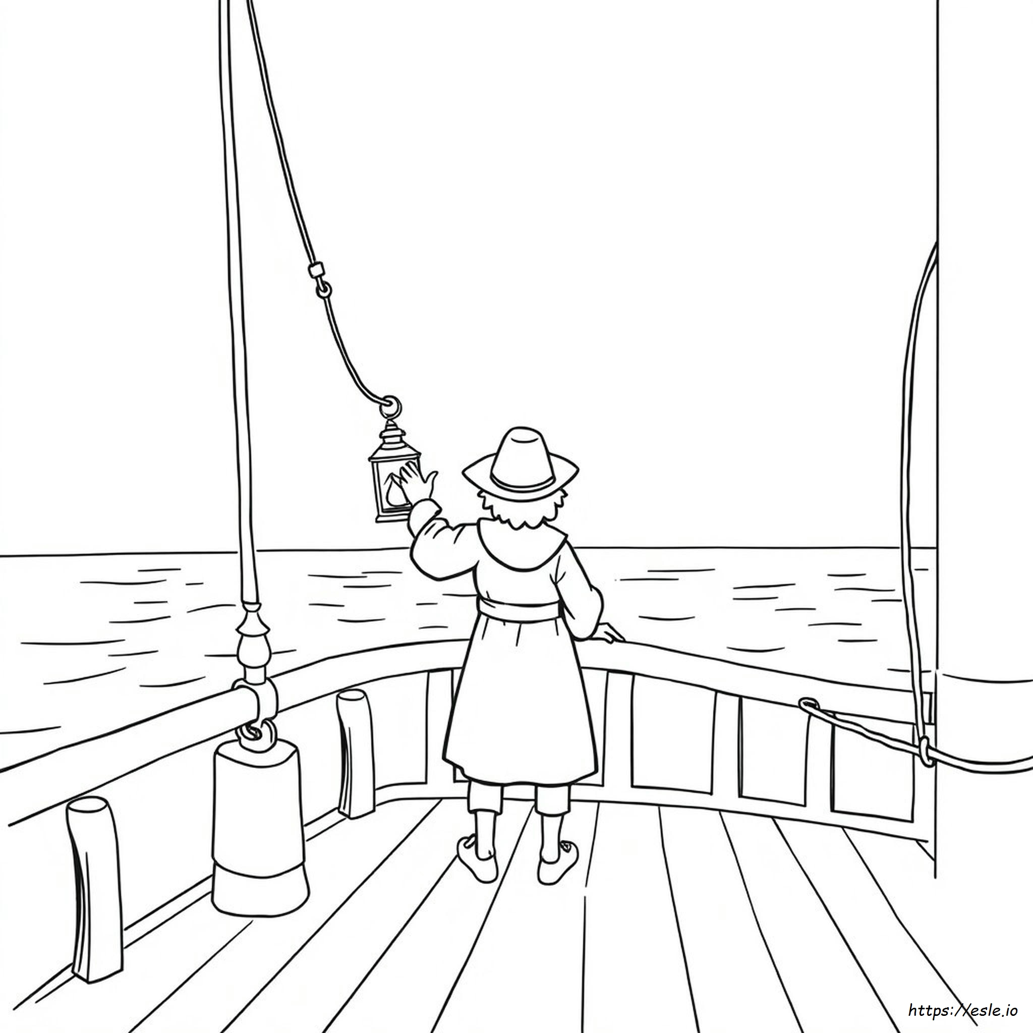 Pilgrim Printable Coloring Pages
