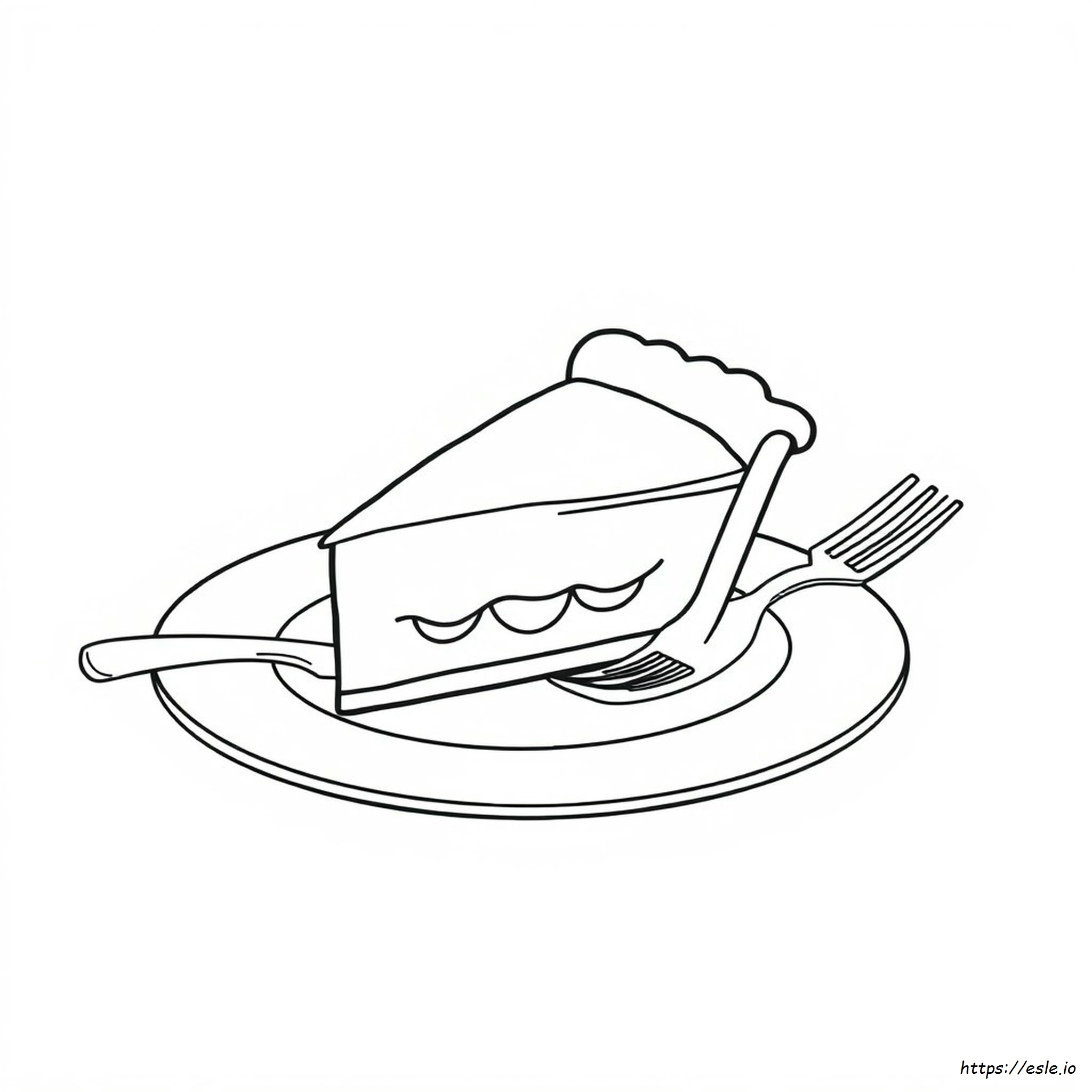 Rebanada De Pastel Para Colorear