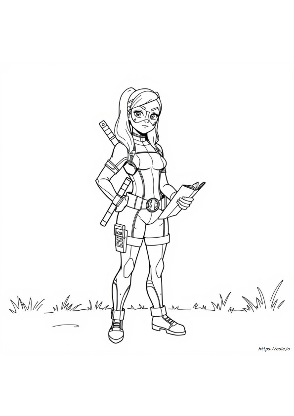 Gwenpool Coloring Page