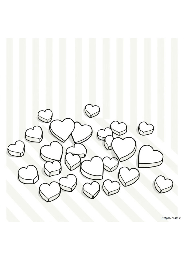 Printable Conversation Hearts Coloring Pages