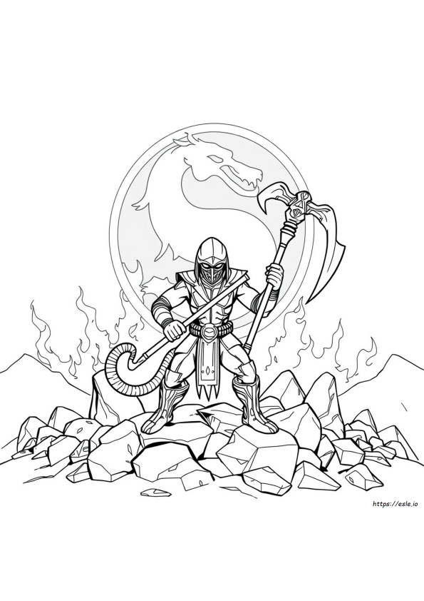 Scorpion Mortal Kombat Planșe De Colorat