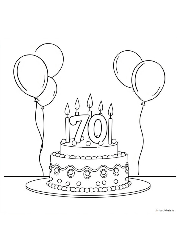 70Th Birthday Coloring Pages