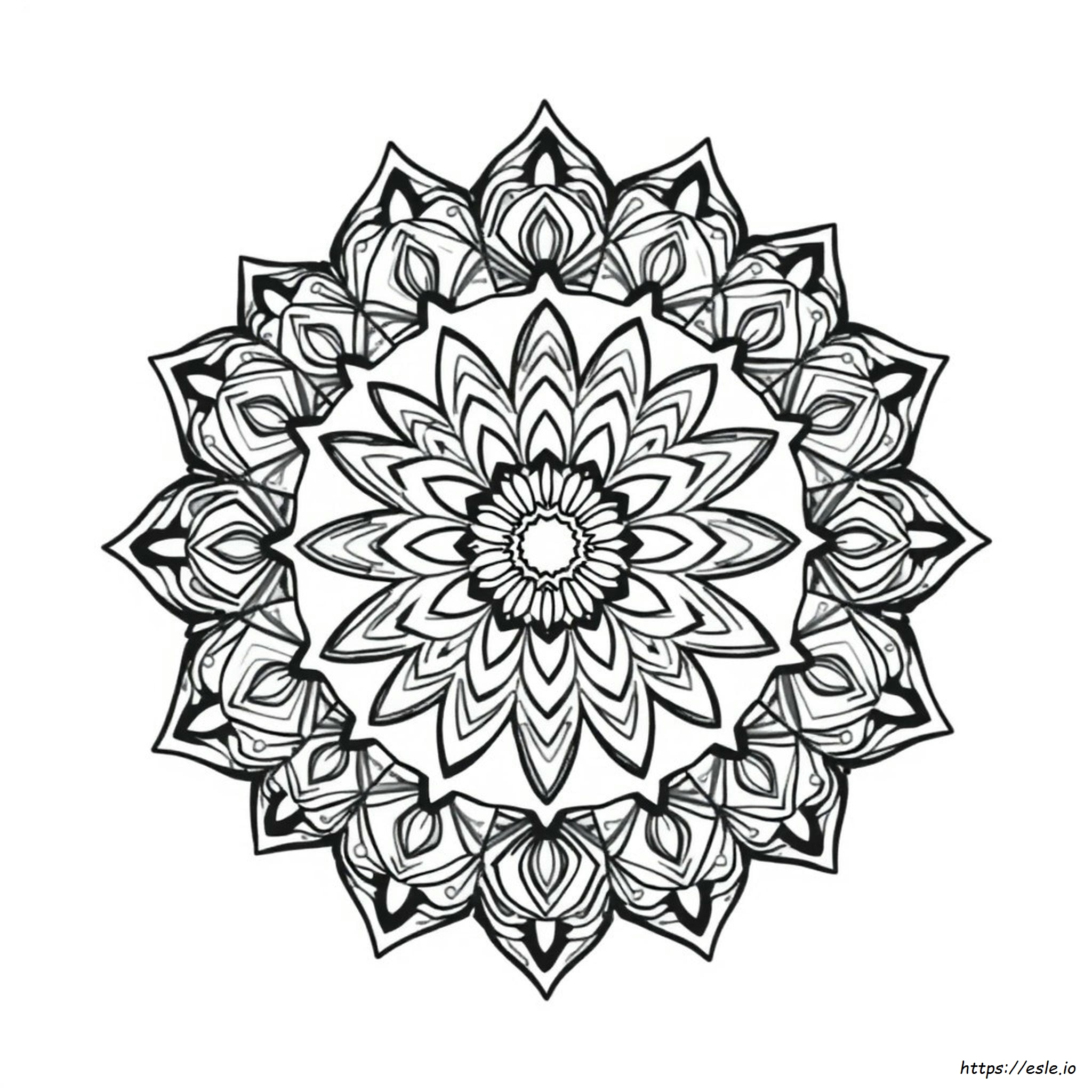 Colouring In Pages Mandala