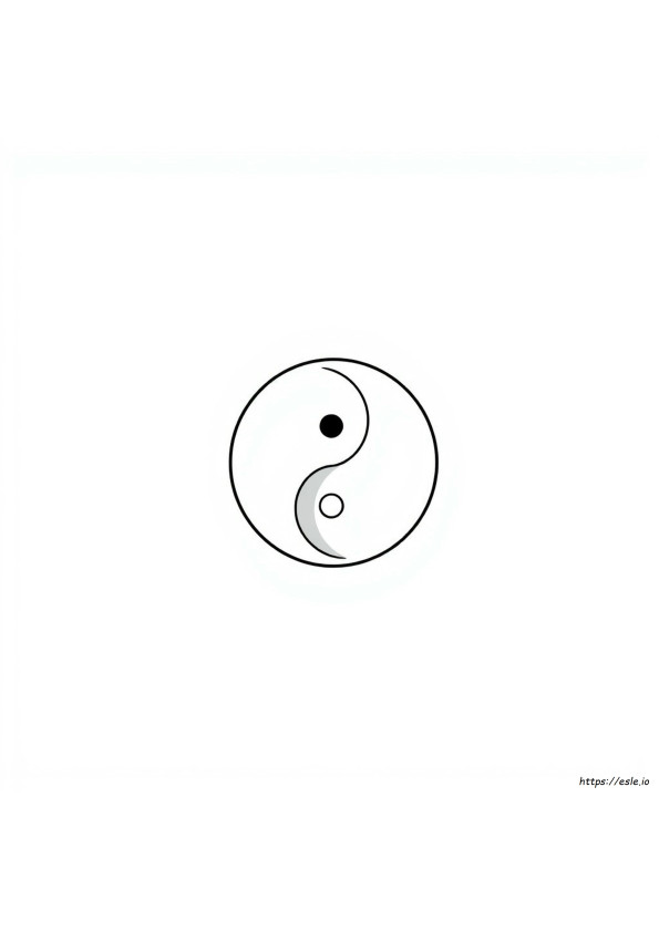 Easy Yin Yang Coloring Pages