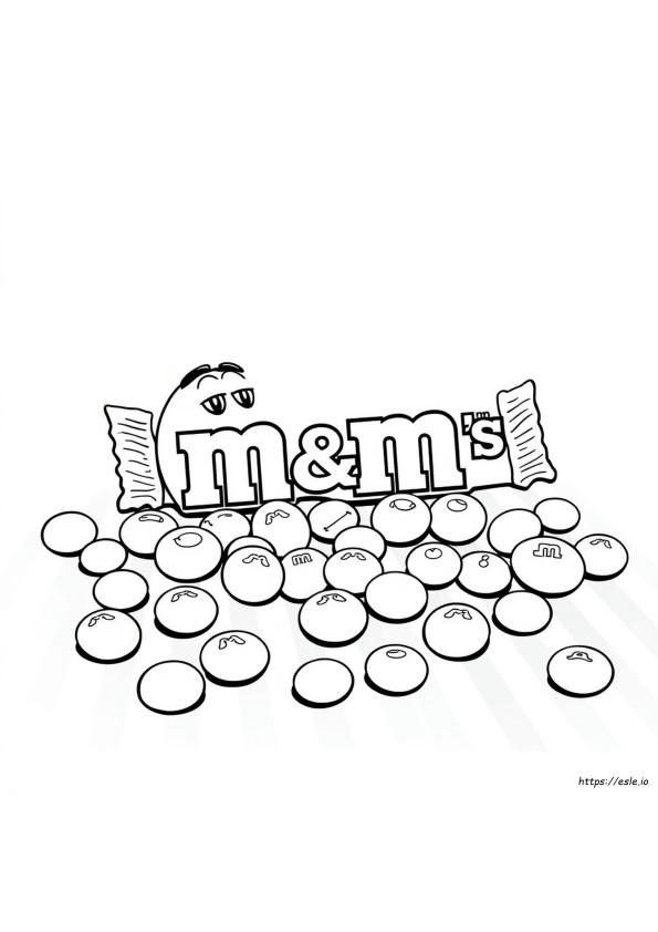 M&M Candy Coloring Page