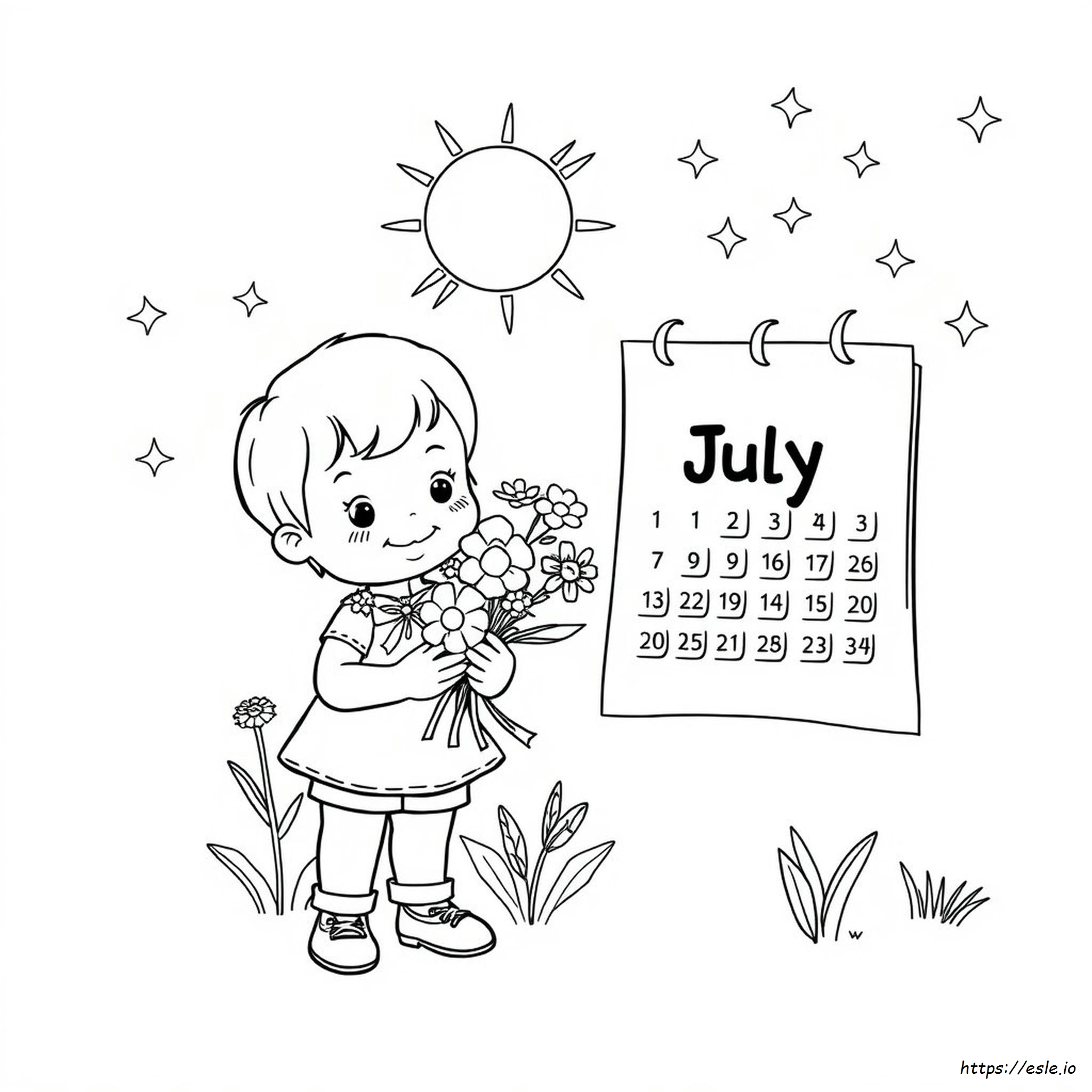 July Coloring Pages Free