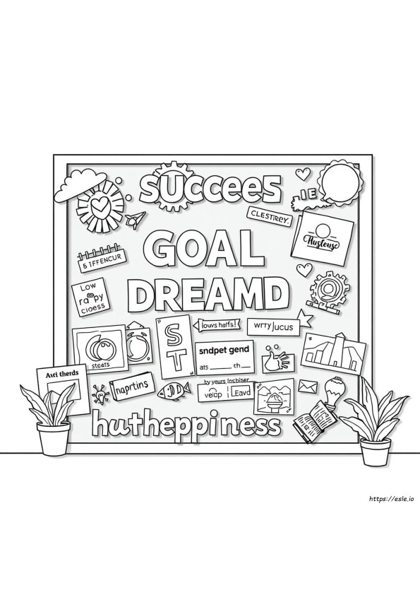 Vision Board Coloring Pages