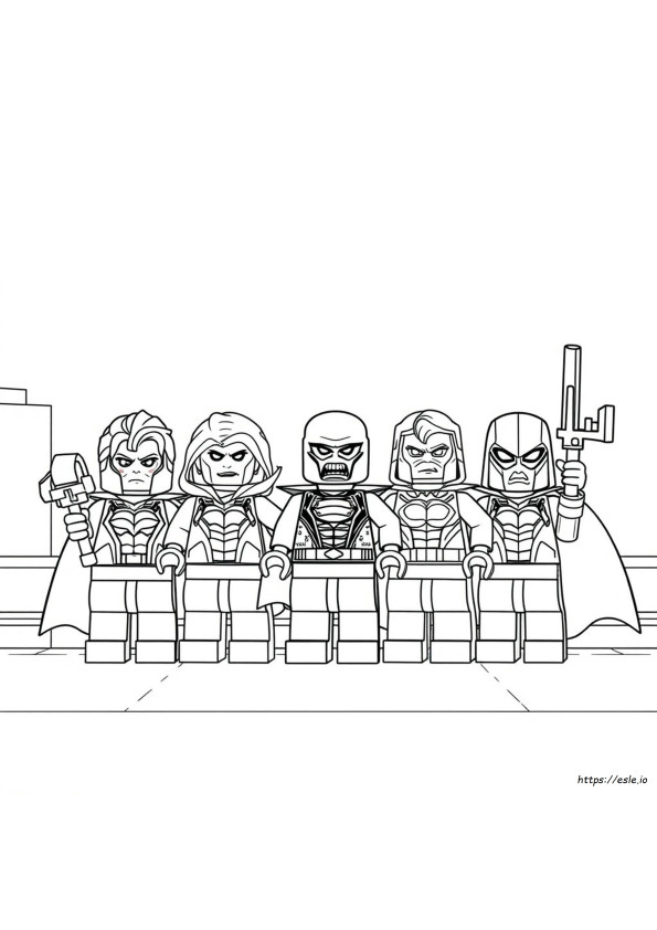 Halaman Gambar Mewarnai Pahlawan Super Lego Dapat Dicetak Gratis