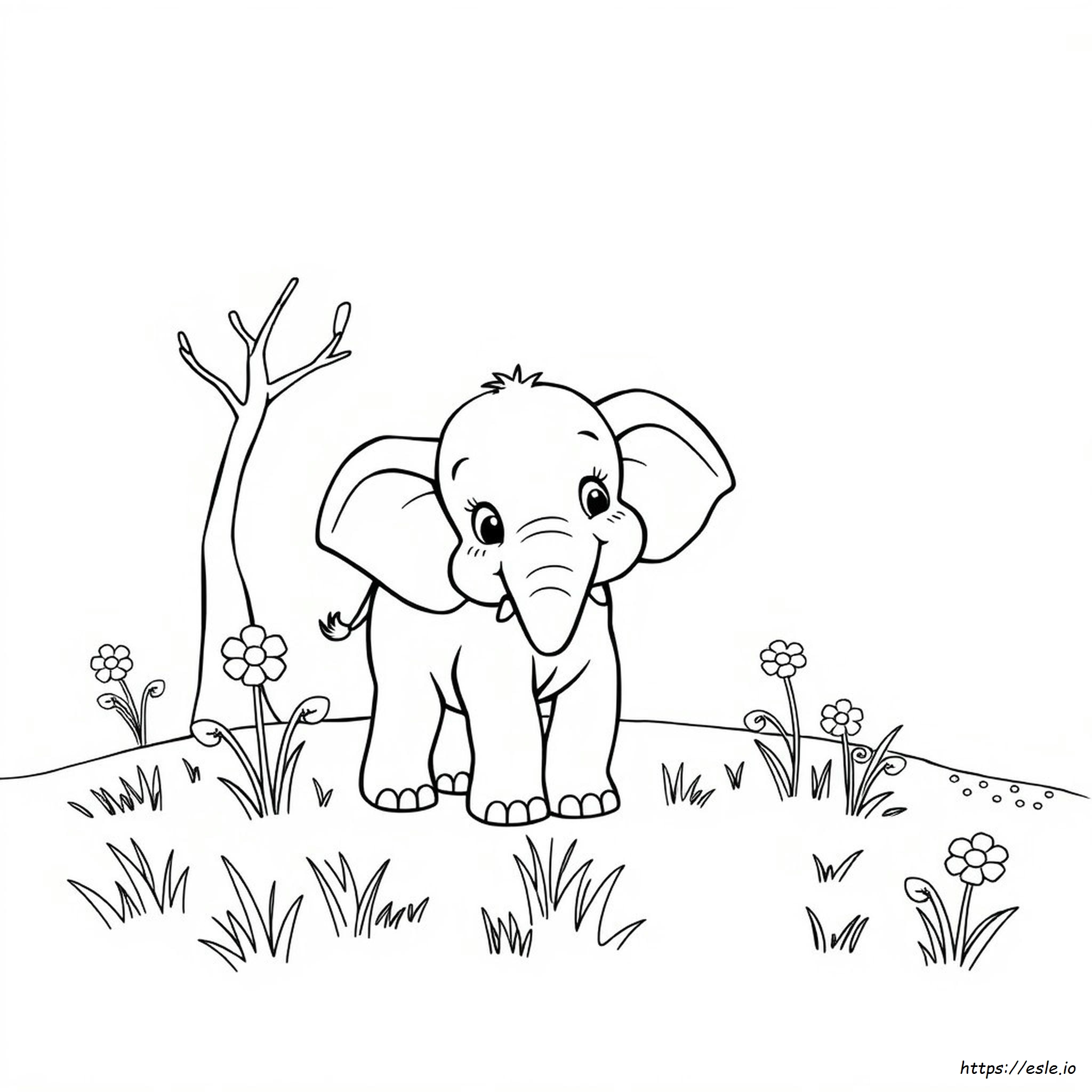 Elephant Coloring Pages To Print Free