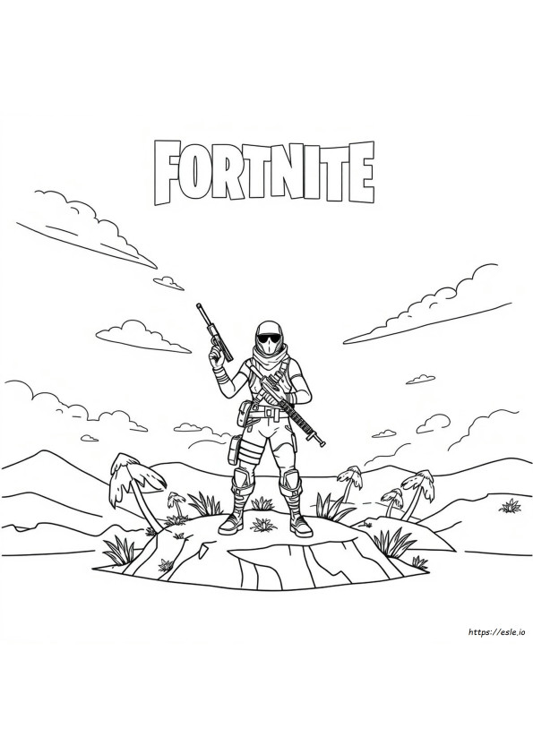 Ikonik Fortnite Boyama Sayfası
