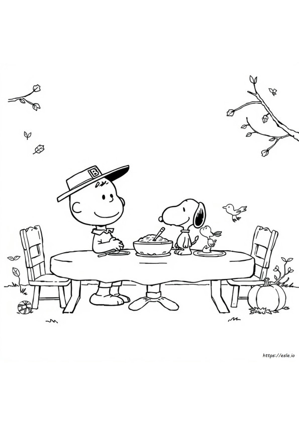 Disegni Da Colorare Di Charlie Brown Per Il Ringraziamento Gratis Da Stampare