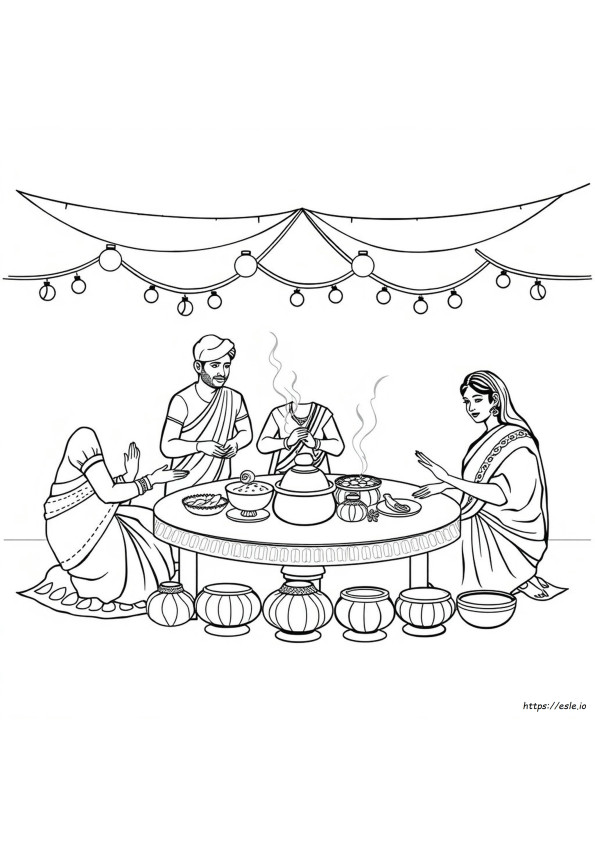 Sankranti Da Stampare: Pagine Da Colorare Di Pongal
