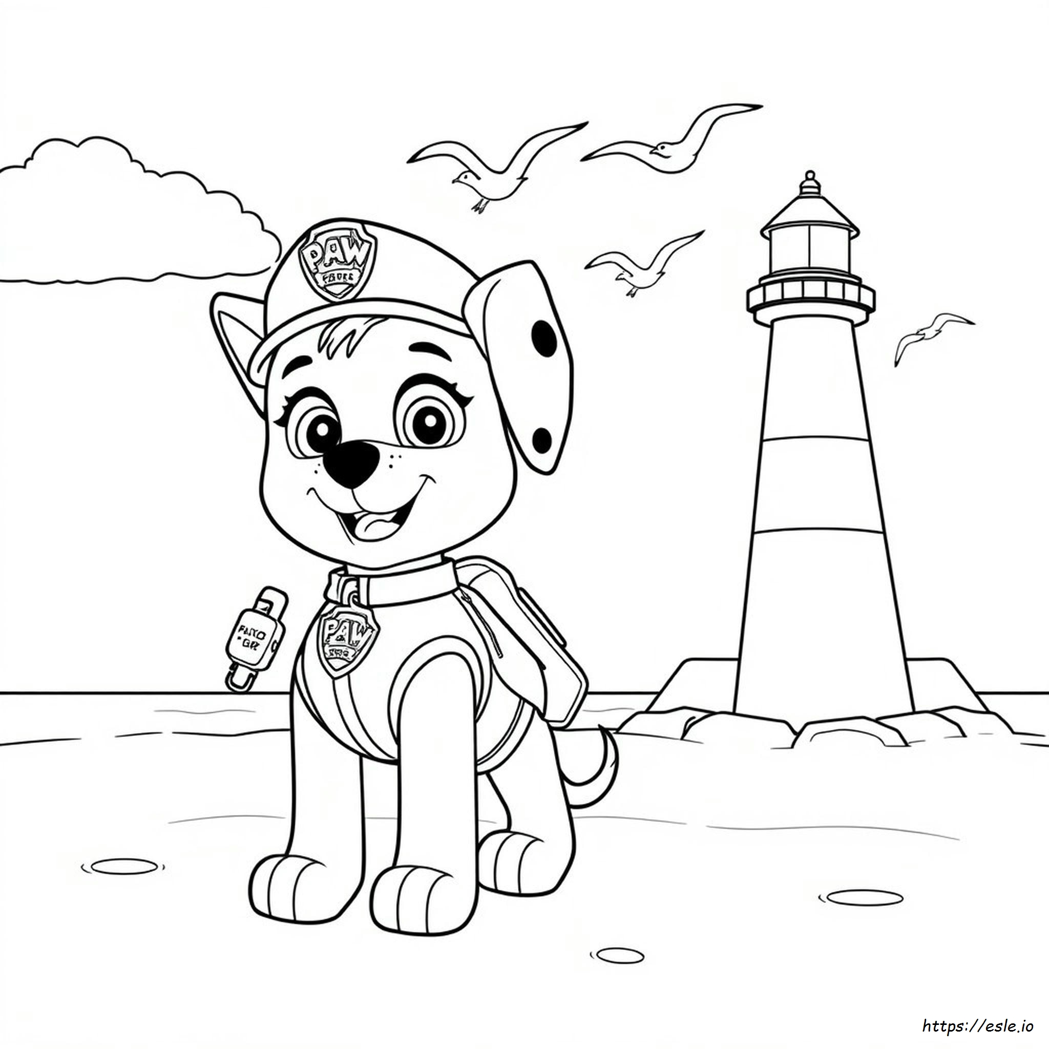 Skye Paw Patrol Coloring Page