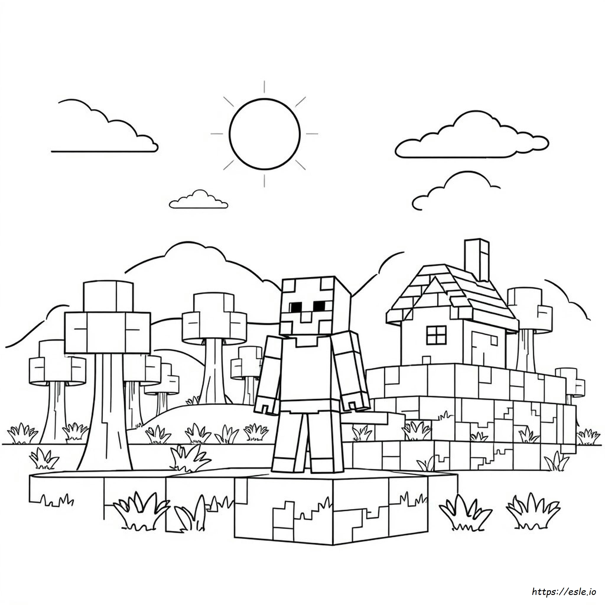 Minecraft Video Game Coloring Pages