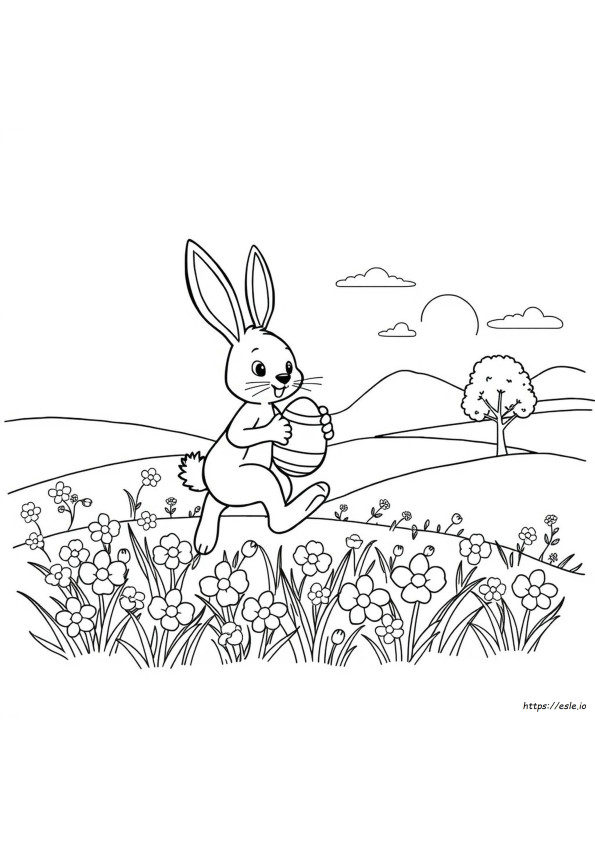Conejo De Pascua Para Colorear Gratis