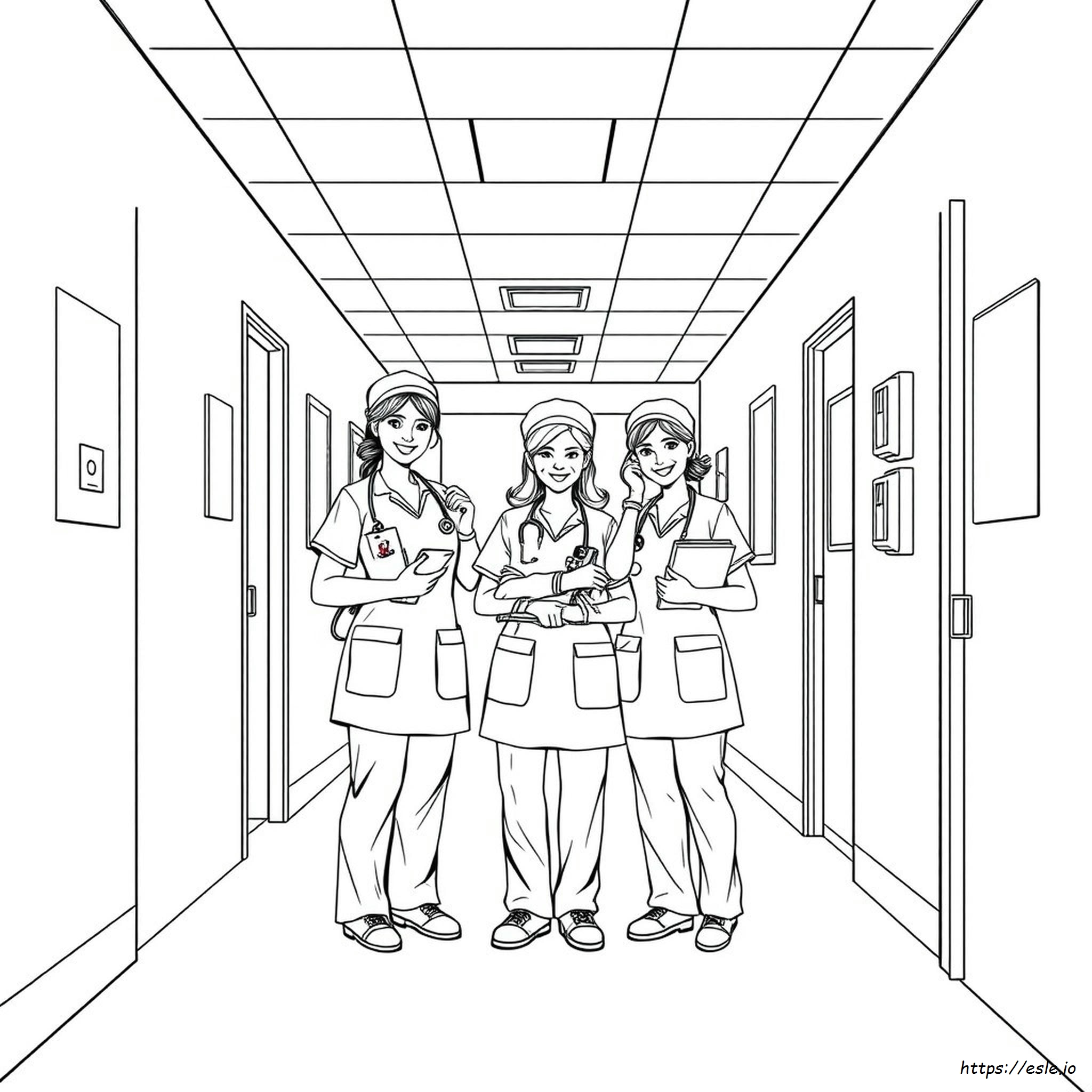 Free Printable Nurse Coloring Pages